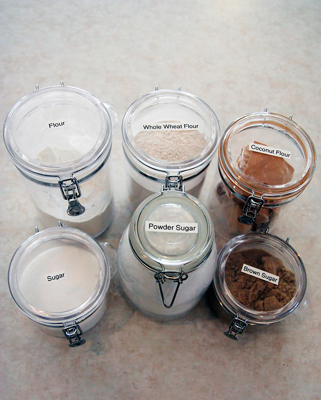 Labeled Pantry Containers