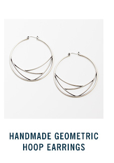 Handmade Geometric Hoop Earrings