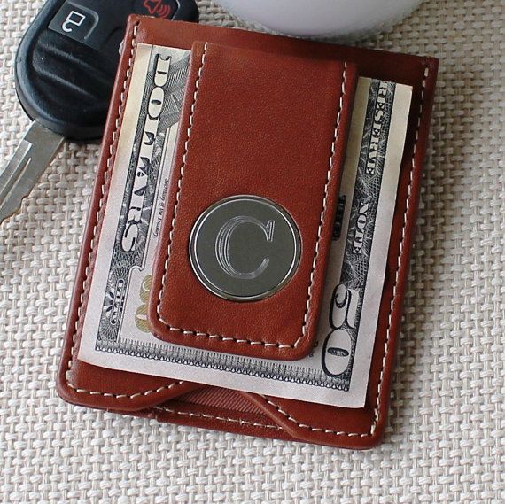 Personalized Leather Money Clip and Wallet Combo | Annie Johnson. Design Love Life