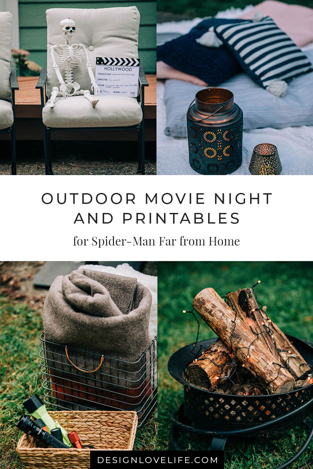 Outdoor Spider-Man: Far From Home Movie Night. Outdoor Movie Night with Printables for a Spider-Man themed party. Annie Johnson - Design Love Life